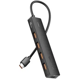 Vention Hub USB Tipo-C 3.2 CKCBB 4xUSB 1xUSB Tipo-C PD Negro